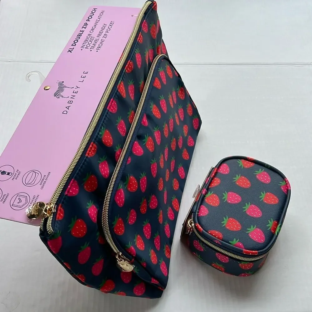 Danny Lee XL Double Zip Cosmetic Case and Pill Case set
